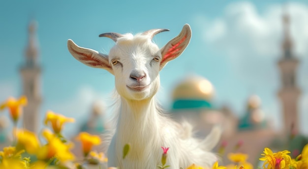 Goat Qurban Eid al adha mubarak festival islamic background