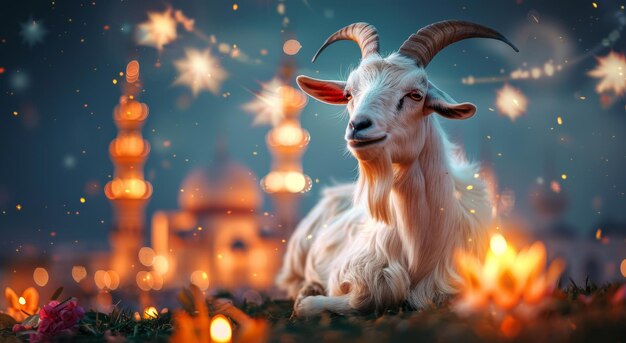 Goat Qurban Eid al adha mubarak festival islamic background