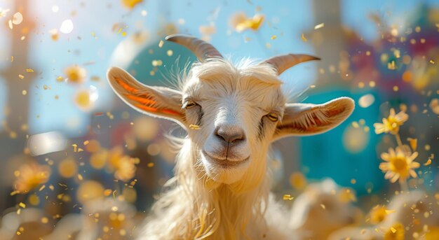 Goat Qurban Eid al adha mubarak festival islamic background