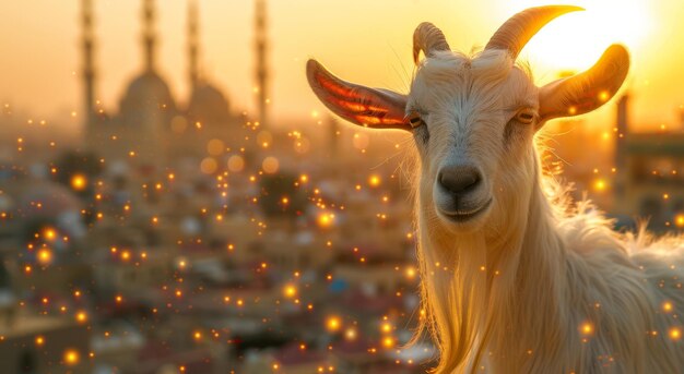 Goat Qurban Eid al adha mubarak festival islamic background