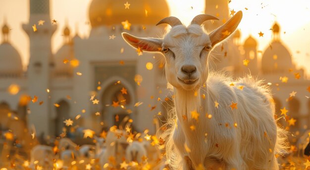 Goat Qurban Eid al adha mubarak festival islamic background