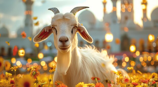 Goat Qurban Eid al adha mubarak festival islamic background