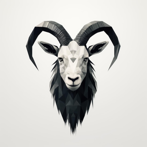 Photo goat simple illustration logo ai generated image