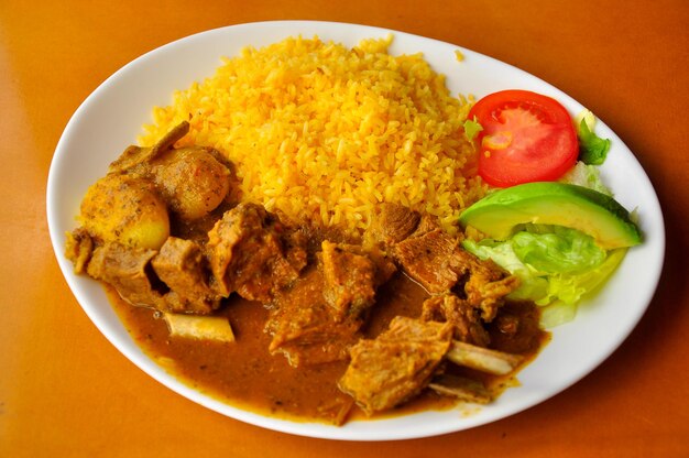 Goat stew with rice