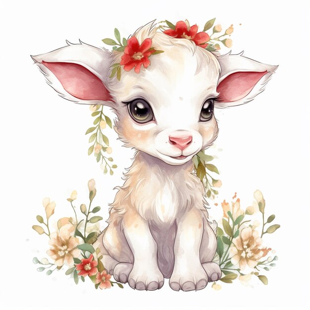 Photo goat sublimation clipart graphic