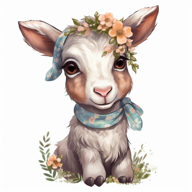 goat Sublimation Clipart Graphic