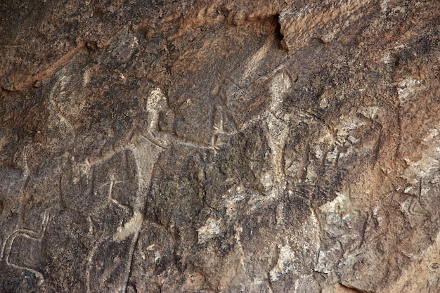 Gobustan is een park van rotstekeningen in Azerbeidzjan