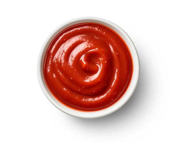 Foto salsa gochujang isolata su sfondo bianco