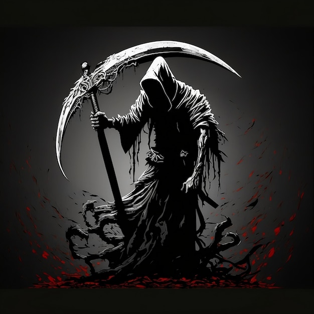 god of death with his sickle.