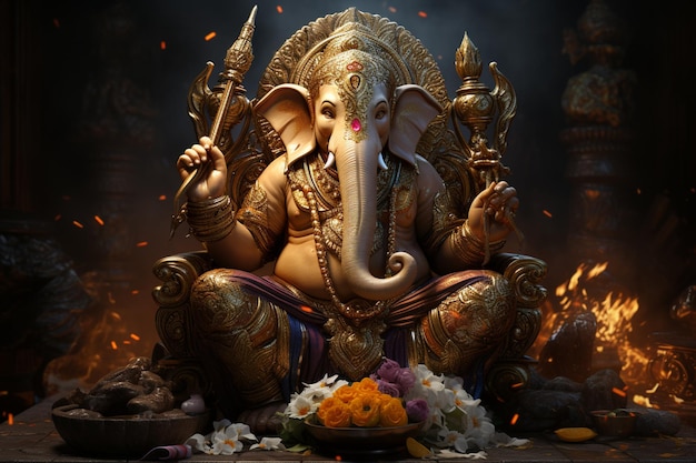 God Ganesha is hyper realistic