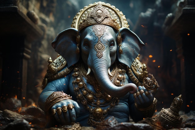 God Ganesha is hyper realistic