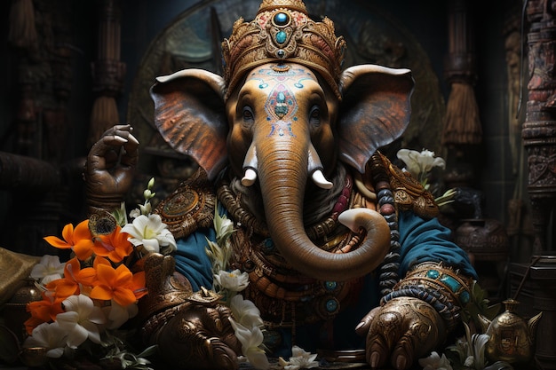 God Ganesha is hyperrealistisch