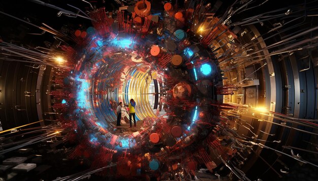 Foto test delle particelle di dio del cern