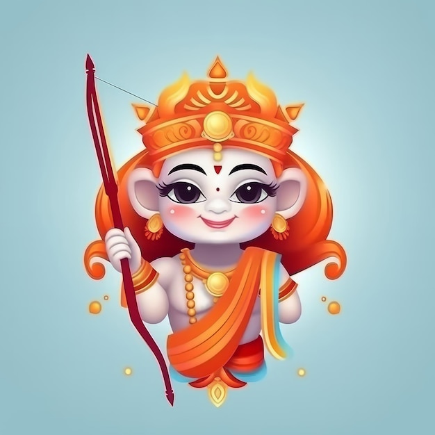 God shree ram with a cute smile generative AI