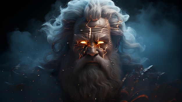 Premium AI Image | God of the thunder