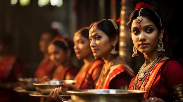 Goddelijk feest van boeiende Durga Puja-vieringen