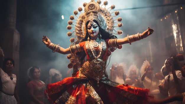 Goddelijk feest van boeiende Durga Puja-vieringen