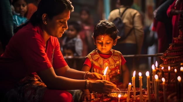 Goddelijk feest van boeiende Durga Puja-vieringen