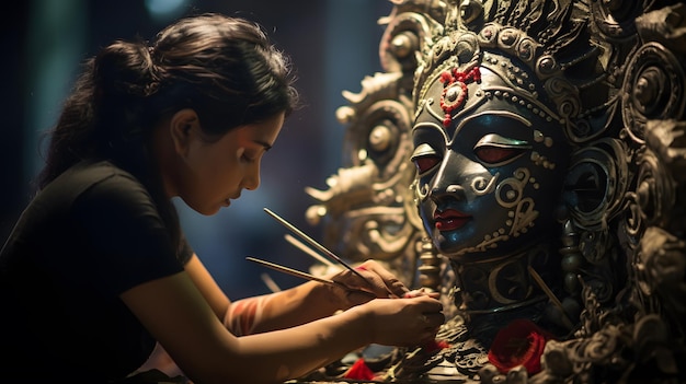 Goddelijk feest van boeiende Durga Puja-vieringen