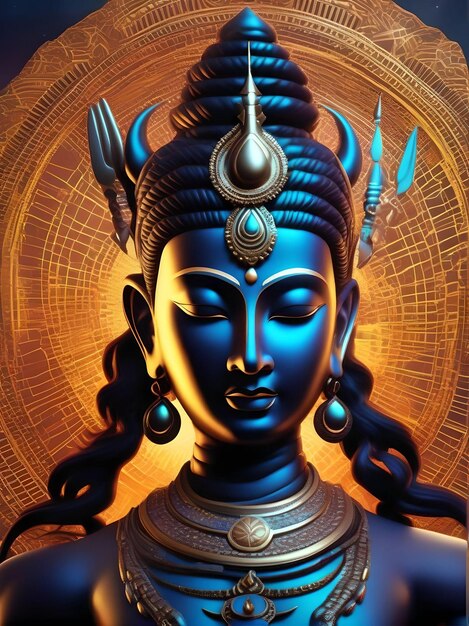 Goddelijke glimp van Shiva in verschillende artistieke vormen