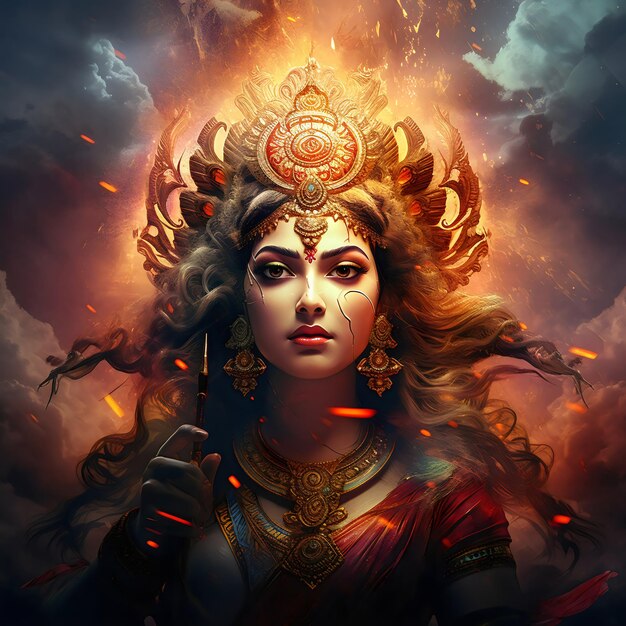 goddess durga images generative ai