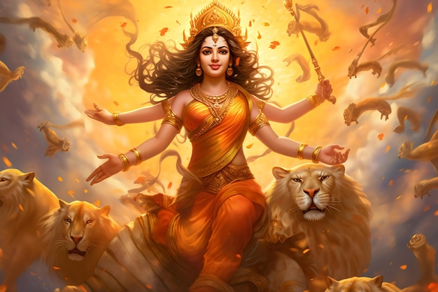 goddess durga images generative ai