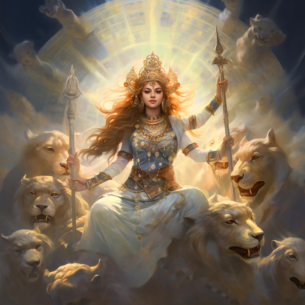 goddess durga images generative ai