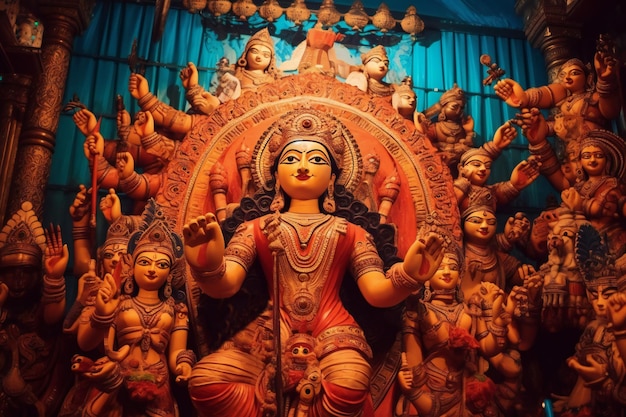 Photo goddess of maa durga navratri festival