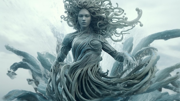 goddess of sea storms generative ai