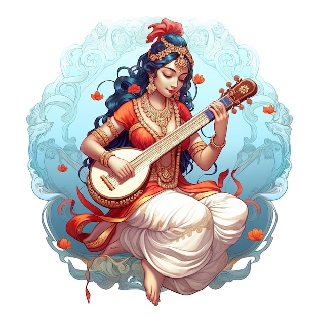 Vasant Panchami Generative ai를 위한 지혜의 여신 Saraswati