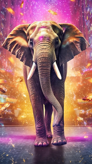 Goede mythische mannelijke olifantenposterontwerpkunst