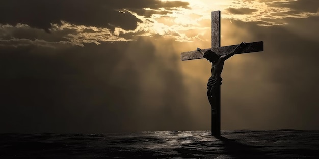 Goede Vrijdag Jezus Christus op de kruisiging een aangrijpend symbool van opoffering verlossing en het diepe christelijke verhaal
