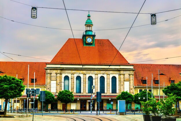 Photo goerlitz railway station in the german state of saxony