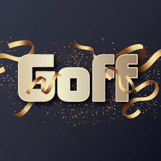 Goff Text effect Gold JPG attractive background card photo