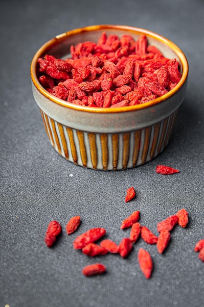 Goji berries delicious food supplement vegetable food healthy meal food snack on the table