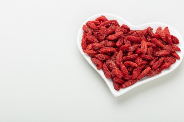 Goji berries isolated on white background