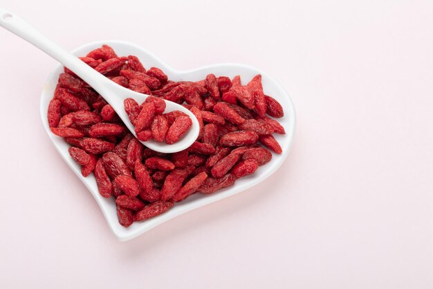 Goji berries isolated on white background