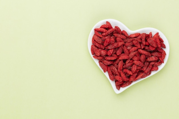 Goji berries isolated on white background