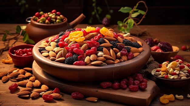 Goji berries and mixed nuts