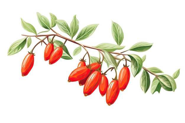 Goji berry illustratie Fruit illustratie Generatieve AI