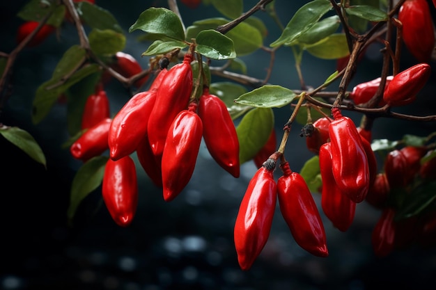 Goji bessen op een tak