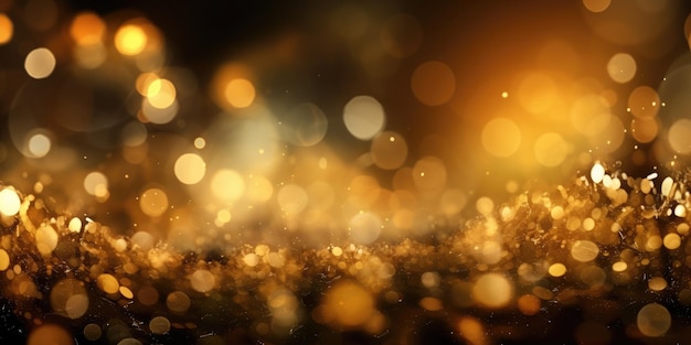 Photo a gold abstract bokeh background generative ai image aig30