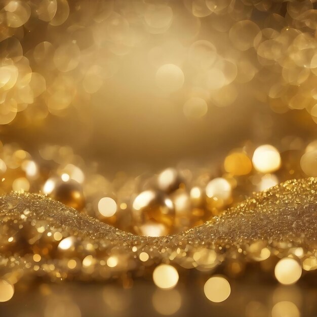 Gold abstract bokeh background merry christmas and new year background