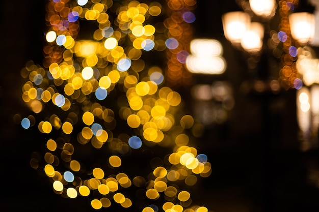 Gold abstract bokeh background