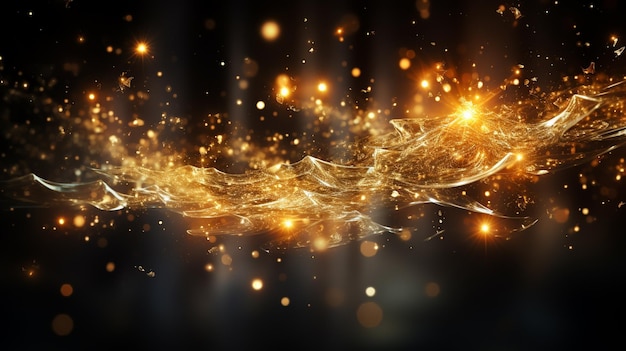 Gold abstract bokeh background