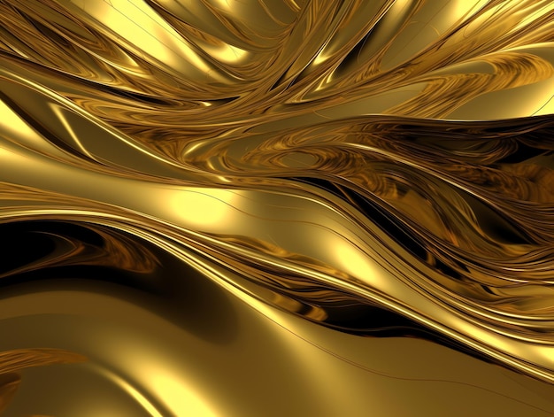 Gold abstract effect background for desktop and wallpaper | Premium AI