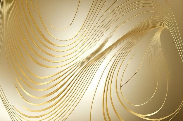 Золотая абстрактная линия искусства фон Роскошный дизайн украшения обоев