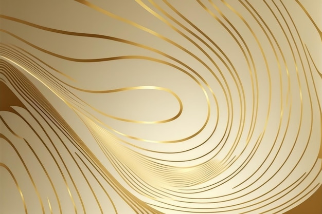 Золотая абстрактная линия искусства фон Роскошный дизайн украшения обоев