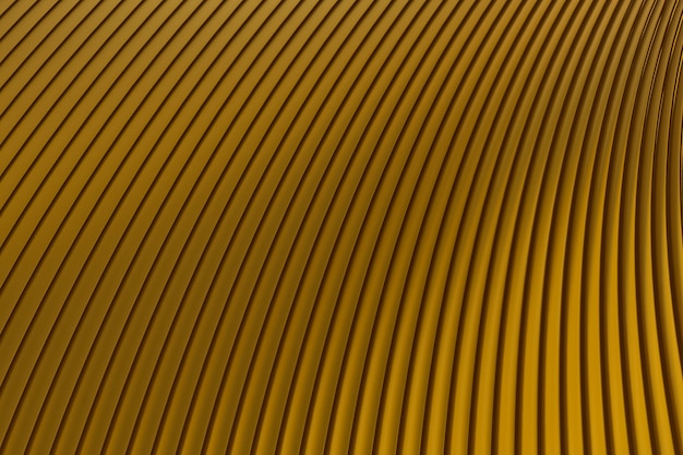 Gold Abstract wall wave architecture abstract background 3d rendering ,gold background for presentation