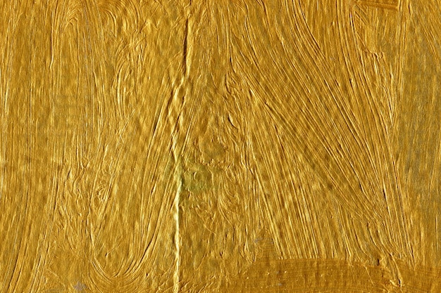 Photo gold acrylic texture painted on cardboard paper background